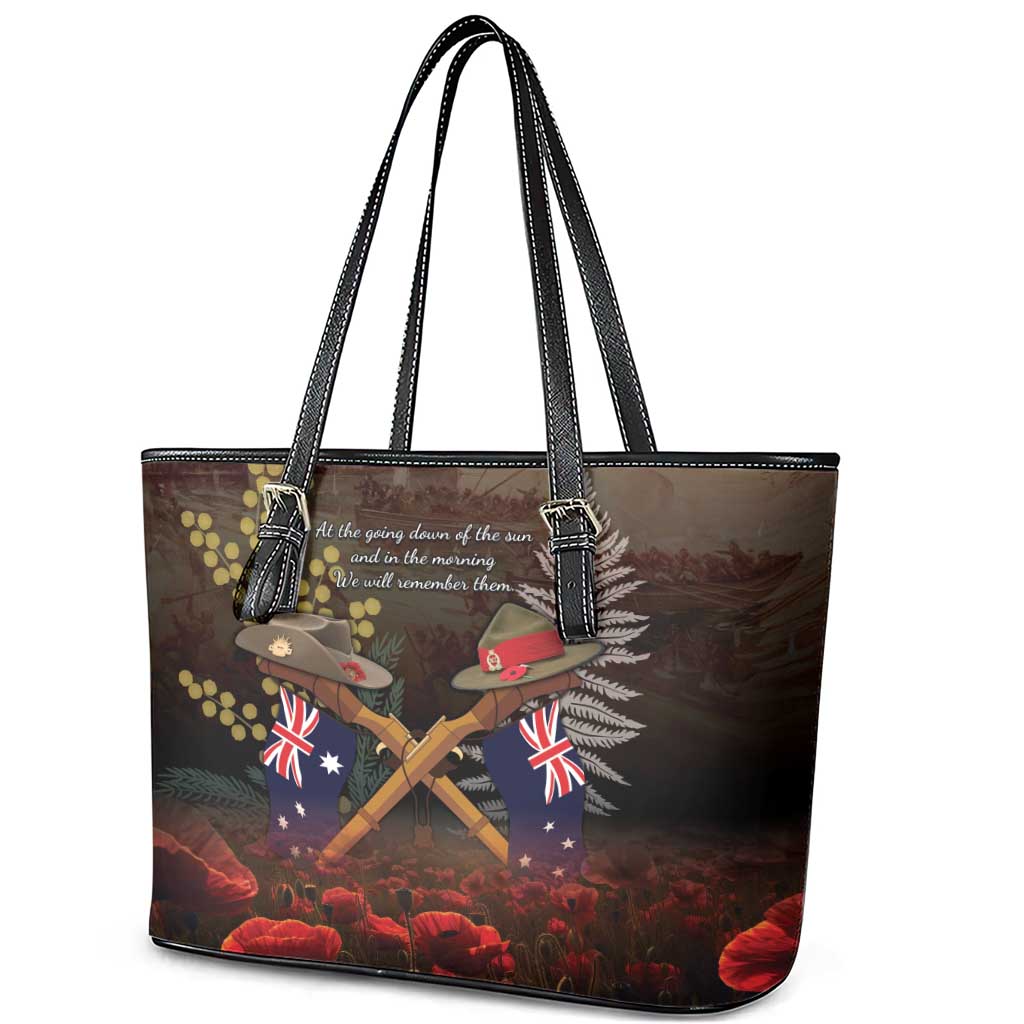 Australia - New Zealand ANZAC Leather Tote Bag Gallipoli ANZAC Cove Landing