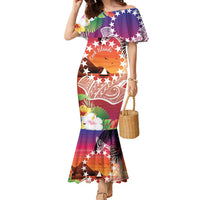 Kia Orana Cook Islands Family Matching Mermaid Dress and Hawaiian Shirt Sunset Dream