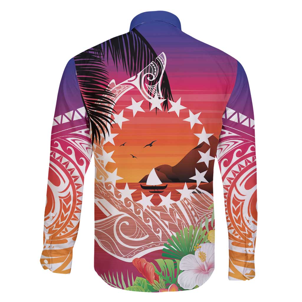 Kia Orana Cook Islands Family Matching Summer Maxi Dress and Hawaiian Shirt Sunset Dream