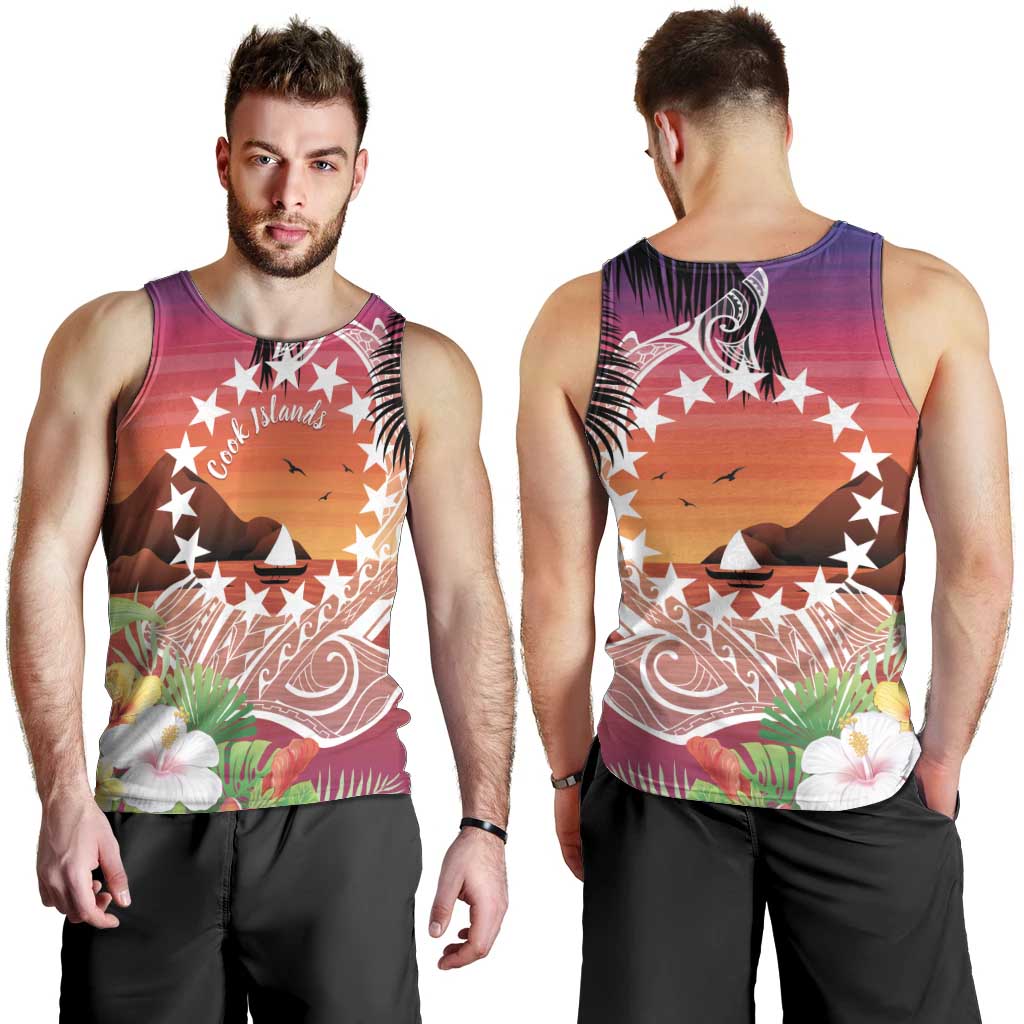 Kia Orana Cook Islands Men Tank Top Sunset Dream