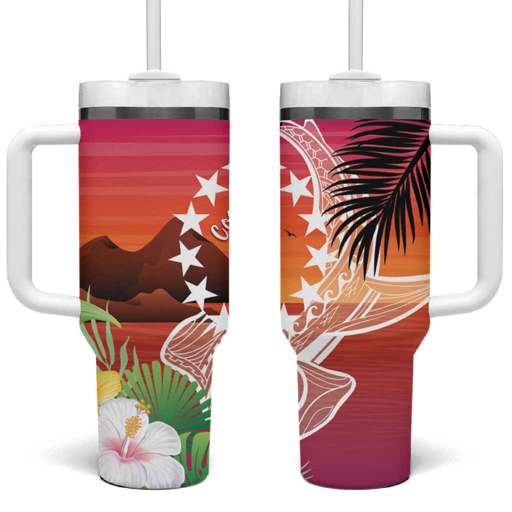 Kia Orana Cook Islands Tumbler With Handle Sunset Dream