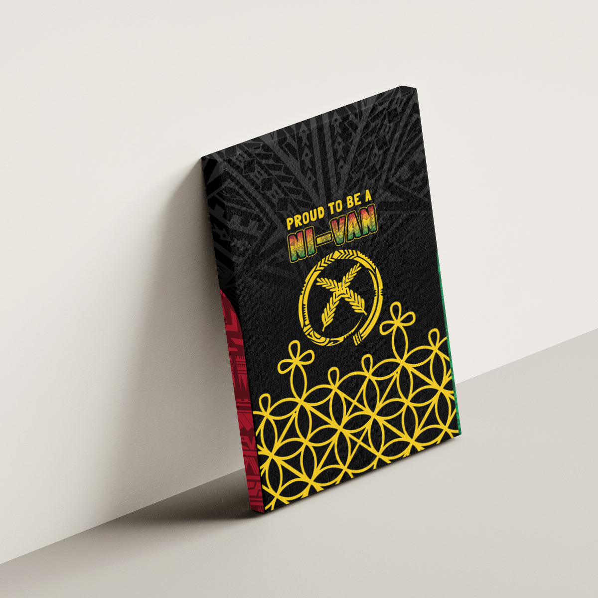 Vanuatu Indipendens Dei Canvas Wall Art Tribal Sand Drawing