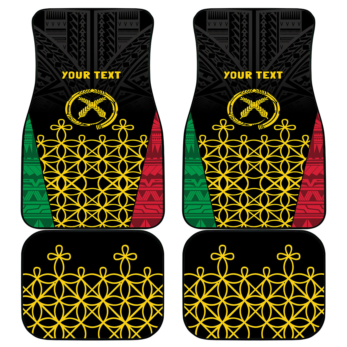 Vanuatu Indipendens Dei Car Mats Tribal Sand Drawing