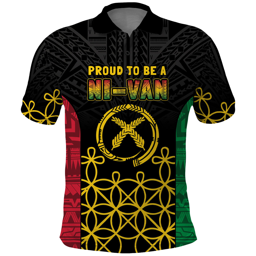 Vanuatu Indipendens Dei Polo Shirt Tribal Sand Drawing