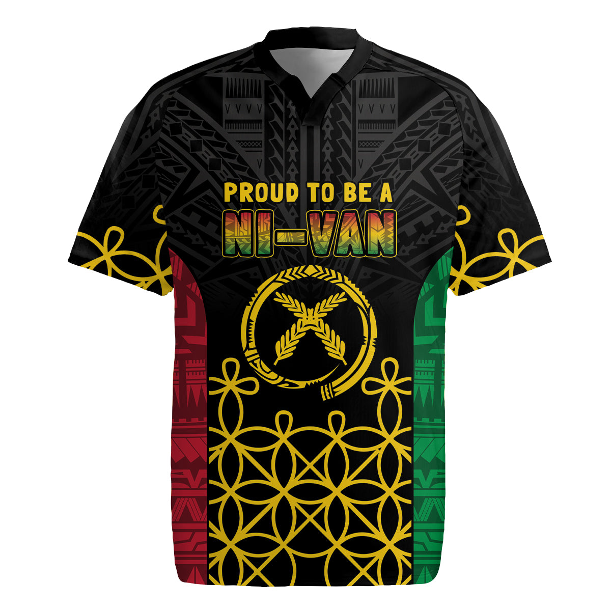 Vanuatu Indipendens Dei Rugby Jersey Tribal Sand Drawing
