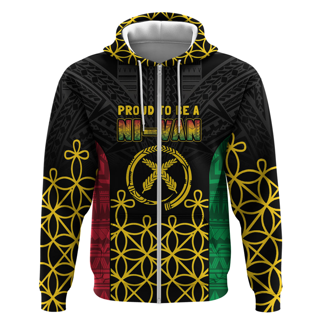 Vanuatu Indipendens Dei Zip Hoodie Tribal Sand Drawing