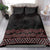 Maori Taniko Patterns Bedding Set Brown Niho Taniwha Mix Paatiki Motifs
