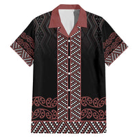 Maori Taniko Patterns Family Matching Mermaid Dress and Hawaiian Shirt Brown Niho Taniwha Mix Paatiki Motifs
