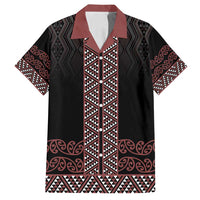 Maori Taniko Patterns Family Matching Summer Maxi Dress and Hawaiian Shirt Brown Niho Taniwha Mix Paatiki Motifs