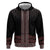 Maori Taniko Patterns Hoodie Brown Niho Taniwha Mix Paatiki Motifs