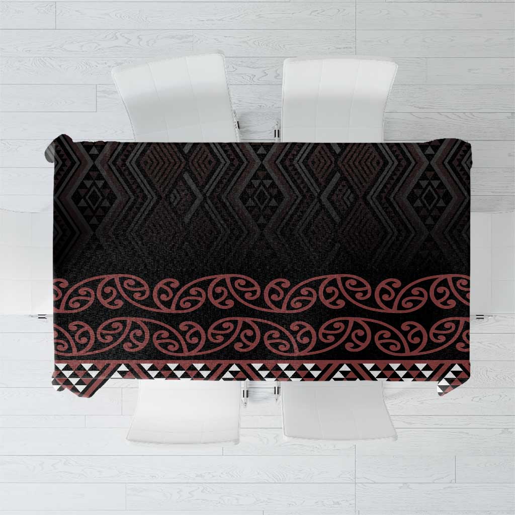 Maori Taniko Patterns Tablecloth Brown Niho Taniwha Mix Paatiki Motifs