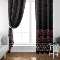 Maori Taniko Patterns Window Curtain Brown Niho Taniwha Mix Paatiki Motifs