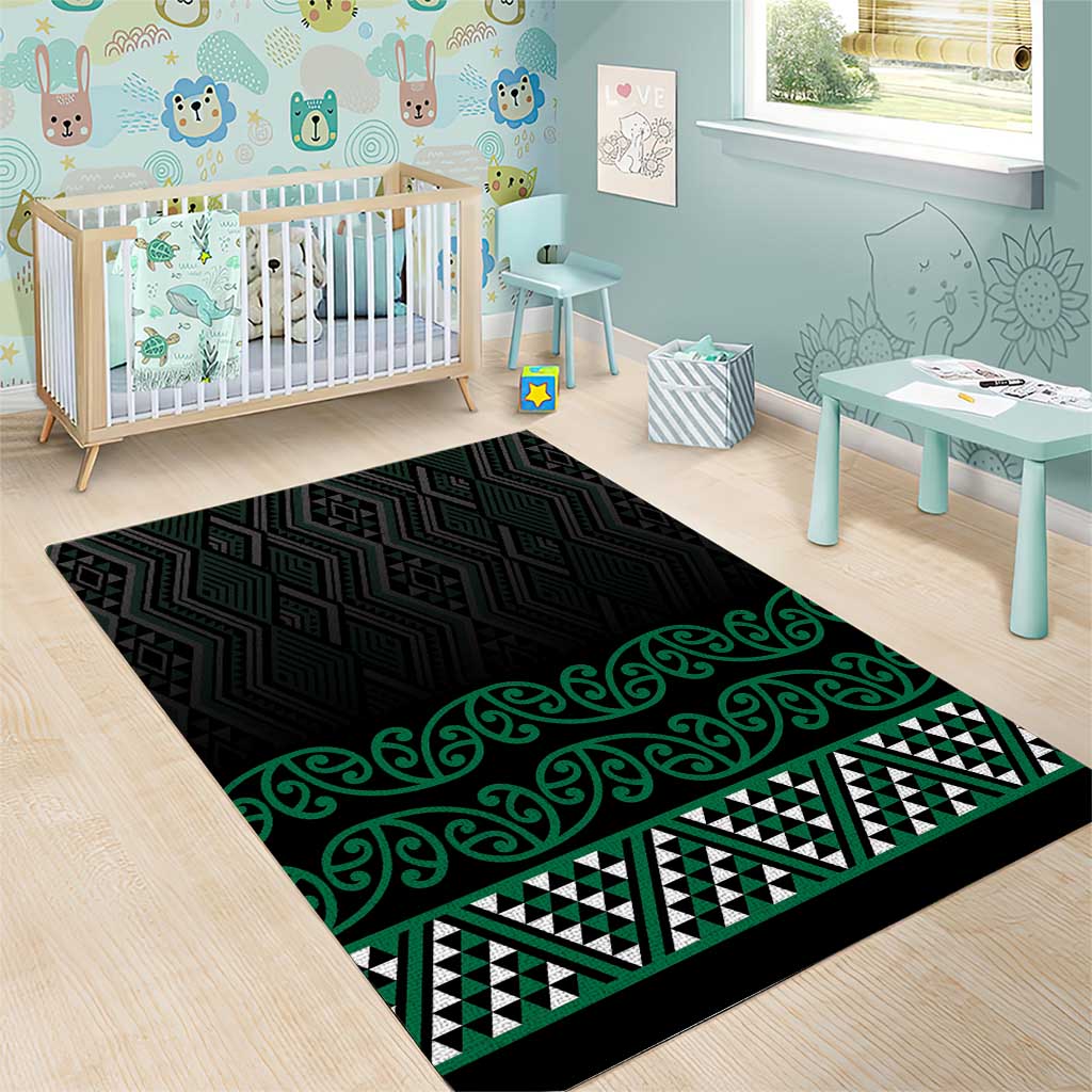 Maori Taniko Patterns Area Rug Pounamu Niho Taniwha Mix Paatiki Motifs