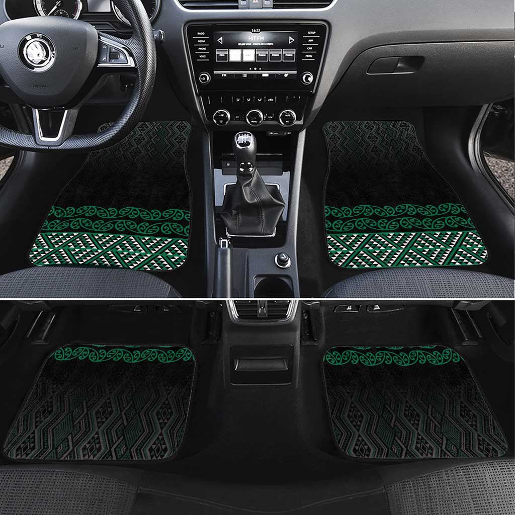 Maori Taniko Patterns Car Mats Pounamu Niho Taniwha Mix Paatiki Motifs