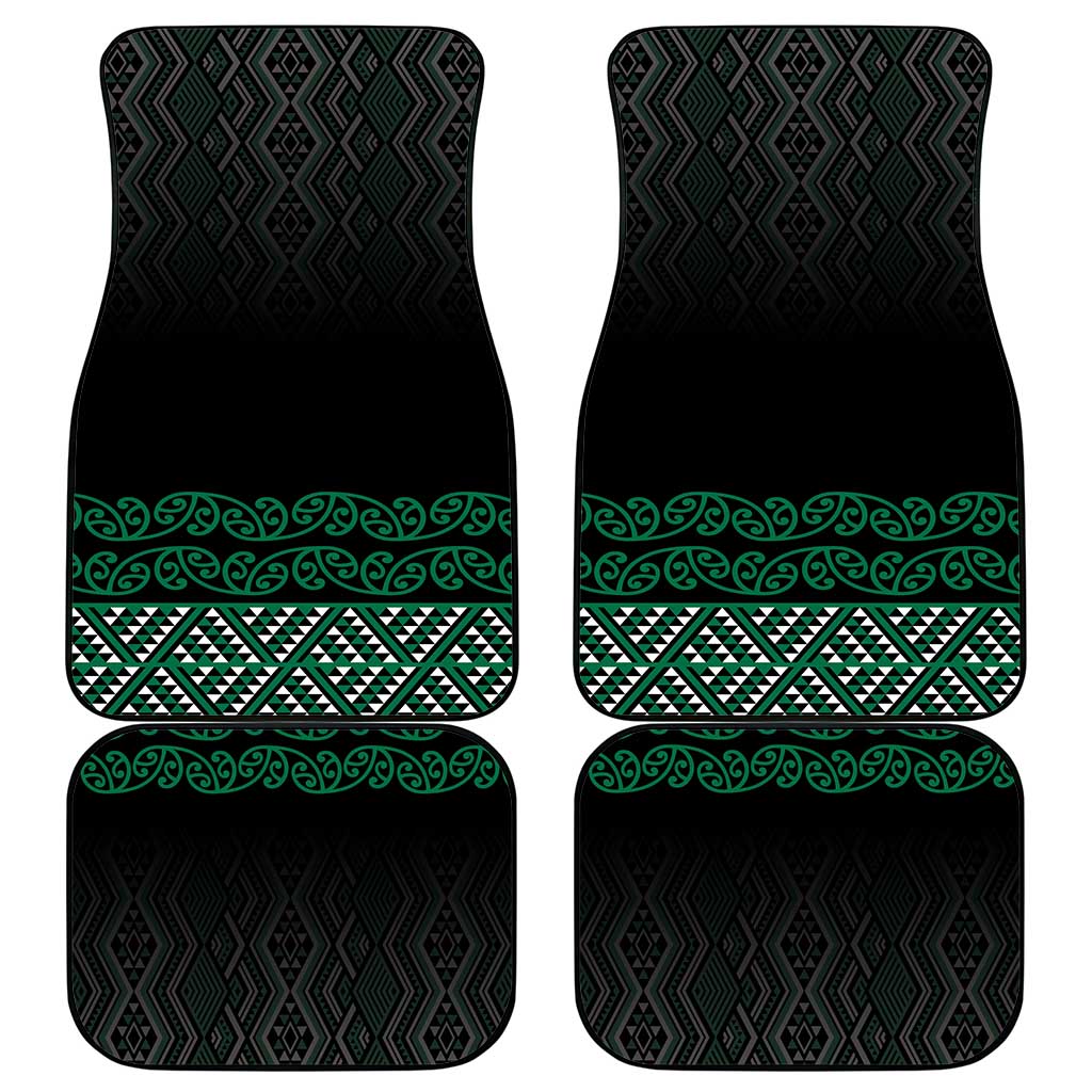 Maori Taniko Patterns Car Mats Pounamu Niho Taniwha Mix Paatiki Motifs