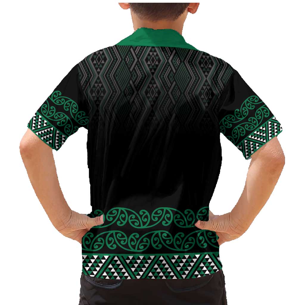 Maori Taniko Patterns Family Matching Mermaid Dress and Hawaiian Shirt Pounamu Niho Taniwha Mix Paatiki Motifs