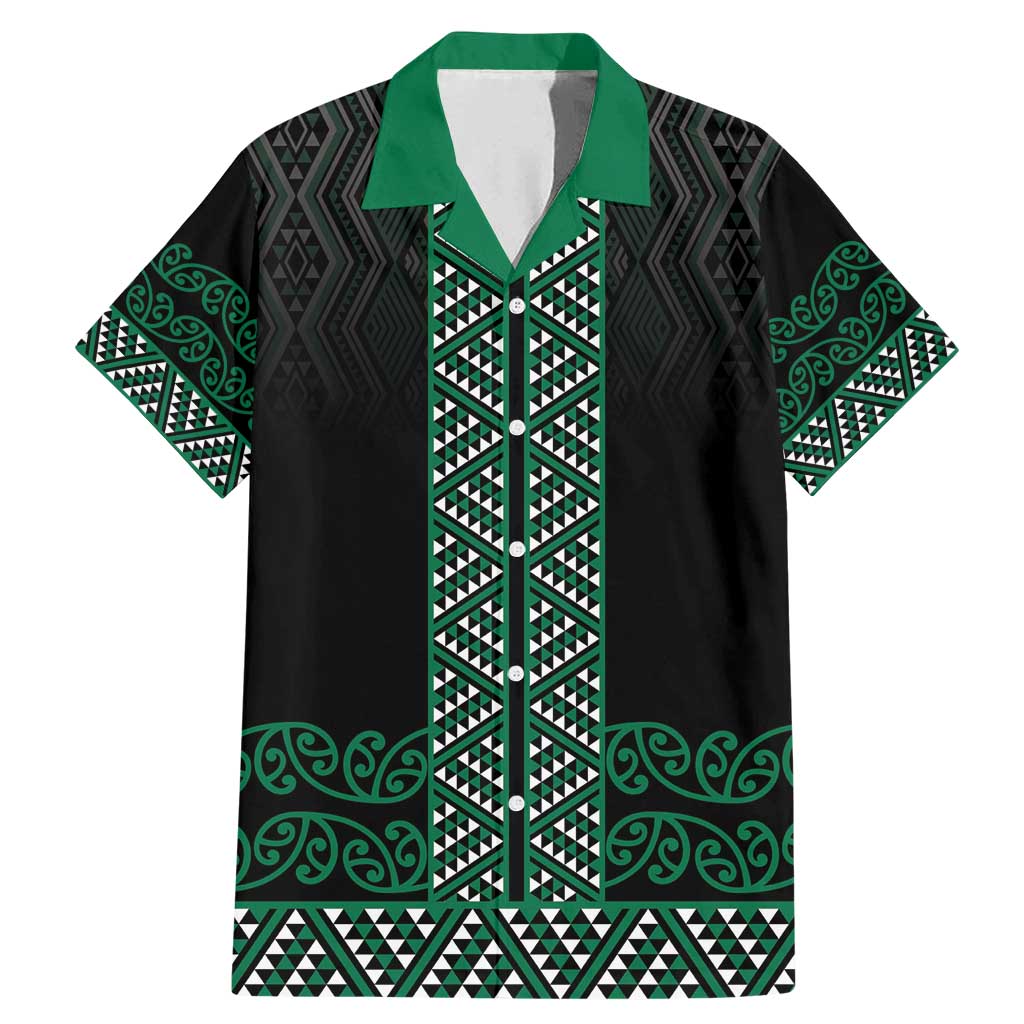 Maori Taniko Patterns Family Matching Mermaid Dress and Hawaiian Shirt Pounamu Niho Taniwha Mix Paatiki Motifs