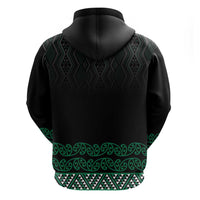 Maori Taniko Patterns Hoodie Pounamu Niho Taniwha Mix Paatiki Motifs