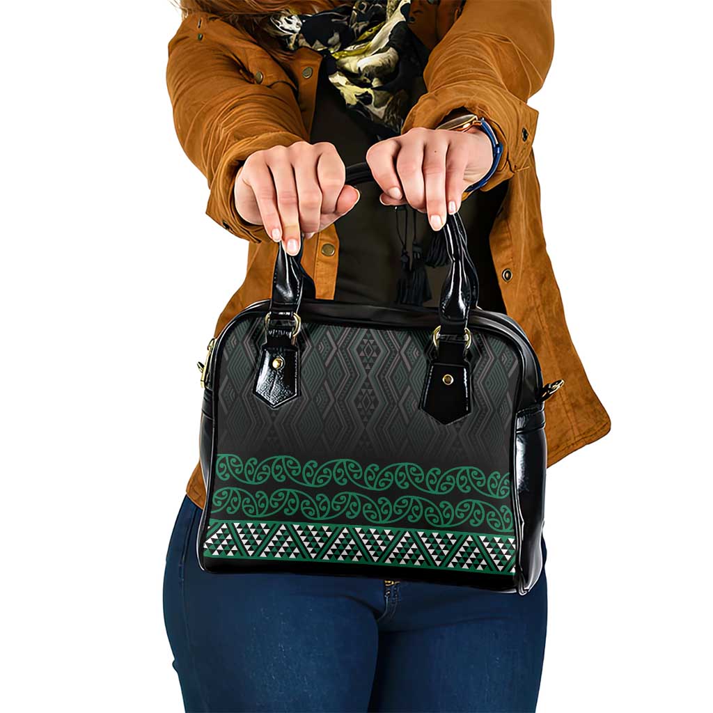 Maori Taniko Patterns Shoulder Handbag Pounamu Niho Taniwha Mix Paatiki Motifs