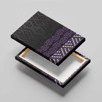 Maori Taniko Patterns Canvas Wall Art Purple Niho Taniwha Mix Paatiki Motifs