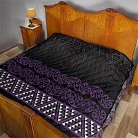 Maori Taniko Patterns Quilt Purple Niho Taniwha Mix Paatiki Motifs