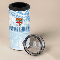 Fiji Rugby Custom Kaiviti Masi 4 in 1 Can Cooler Tumbler Turquoise - Polynesian Pride