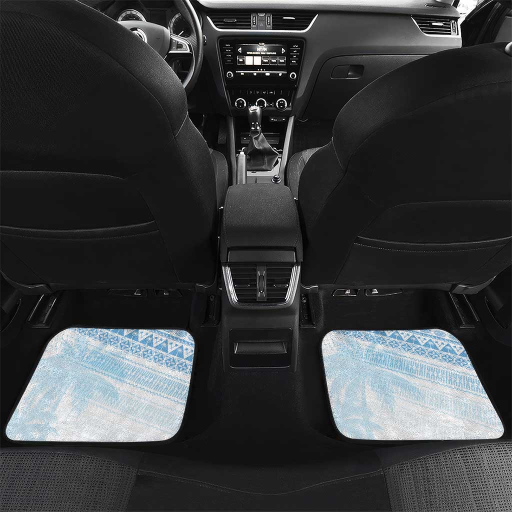 Fiji Rugby Custom Kaiviti Masi Car Mats Turquoise - Polynesian Pride