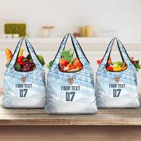 Fiji Rugby Custom Kaiviti Masi Grocery Bag Turquoise - Polynesian Pride
