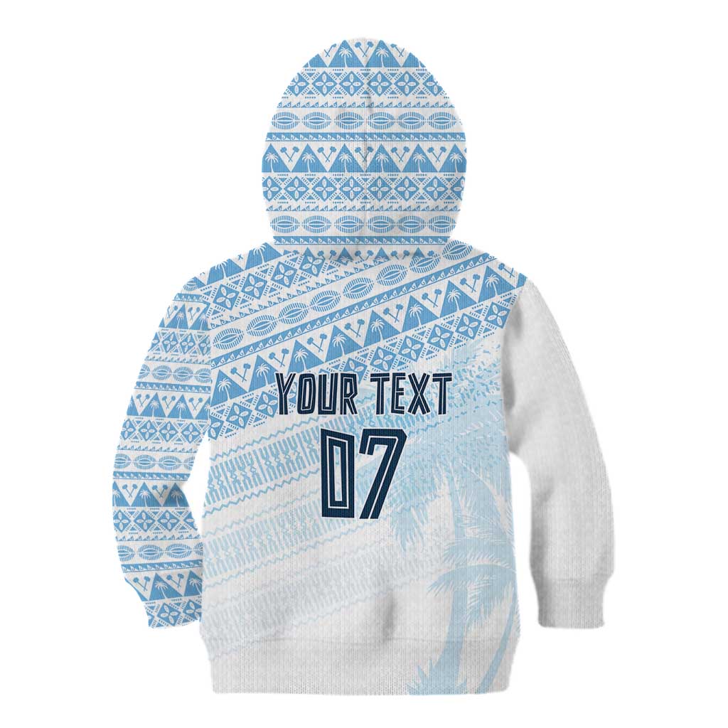Fiji Rugby Custom Kaiviti Masi Kid Hoodie Turquoise - Polynesian Pride