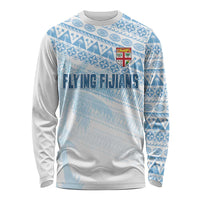 Fiji Rugby Custom Kaiviti Masi Long Sleeve Shirt Turquoise - Polynesian Pride