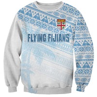 Fiji Rugby Custom Kaiviti Masi Sweatshirt Turquoise - Polynesian Pride