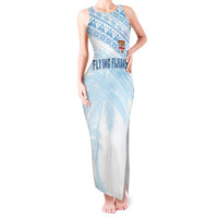 Fiji Rugby Custom Kaiviti Masi Tank Maxi Dress Turquoise - Polynesian Pride