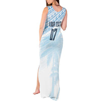 Fiji Rugby Custom Kaiviti Masi Tank Maxi Dress Turquoise - Polynesian Pride
