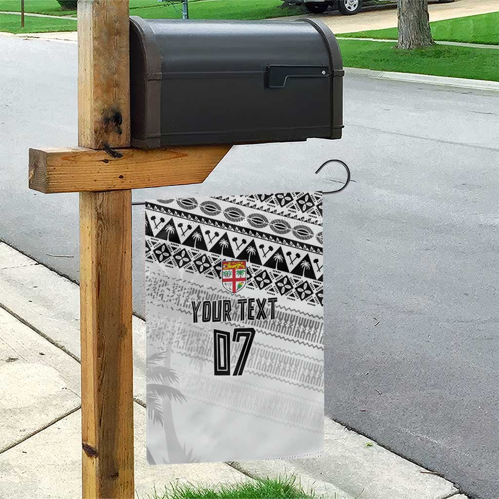 Fiji Rugby Custom Kaiviti Masi Garden Flag Black - Polynesian Pride