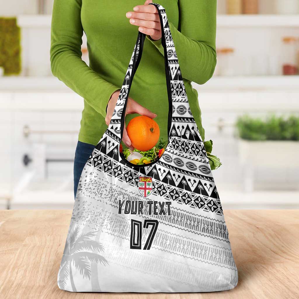 Fiji Rugby Custom Kaiviti Masi Grocery Bag Black - Polynesian Pride