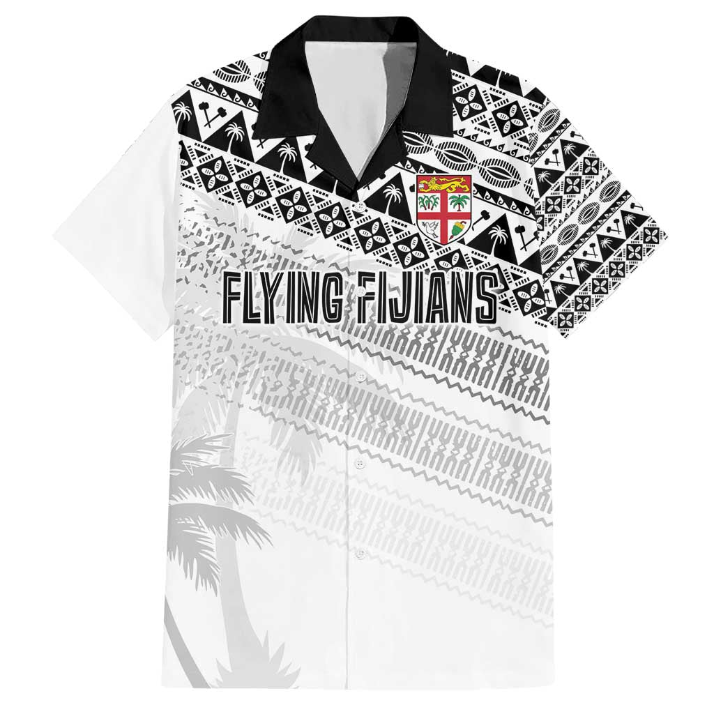 Fiji Rugby Custom Kaiviti Masi Hawaiian Shirt Black - Polynesian Pride