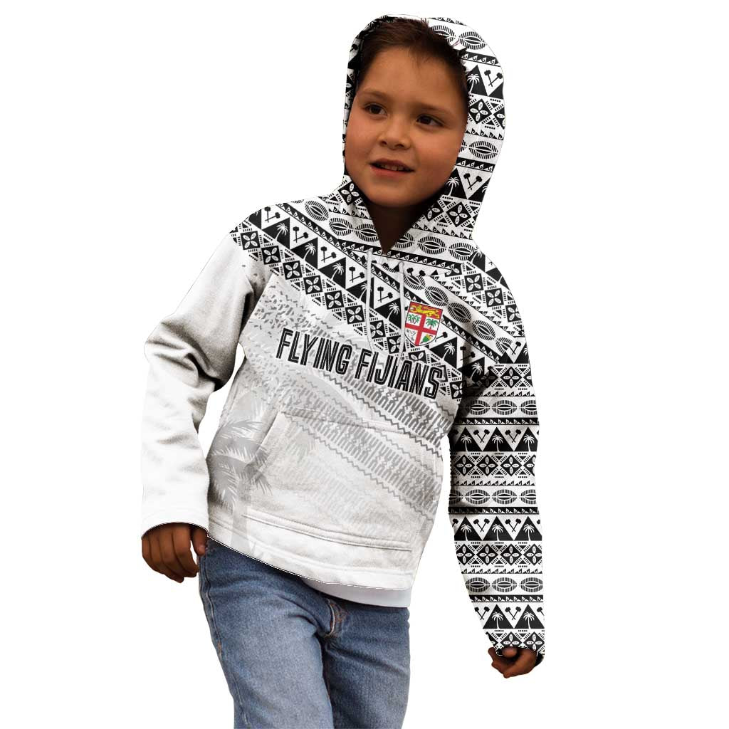 Fiji Rugby Custom Kaiviti Masi Kid Hoodie Black - Polynesian Pride