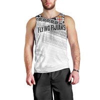 Fiji Rugby Custom Kaiviti Masi Men Tank Top Black - Polynesian Pride