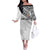 Fiji Rugby Custom Kaiviti Masi Off The Shoulder Long Sleeve Dress Black - Polynesian Pride