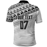 Fiji Rugby Custom Kaiviti Masi Polo Shirt Black - Polynesian Pride