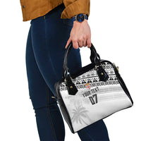 Fiji Rugby Custom Kaiviti Masi Shoulder Handbag Black - Polynesian Pride