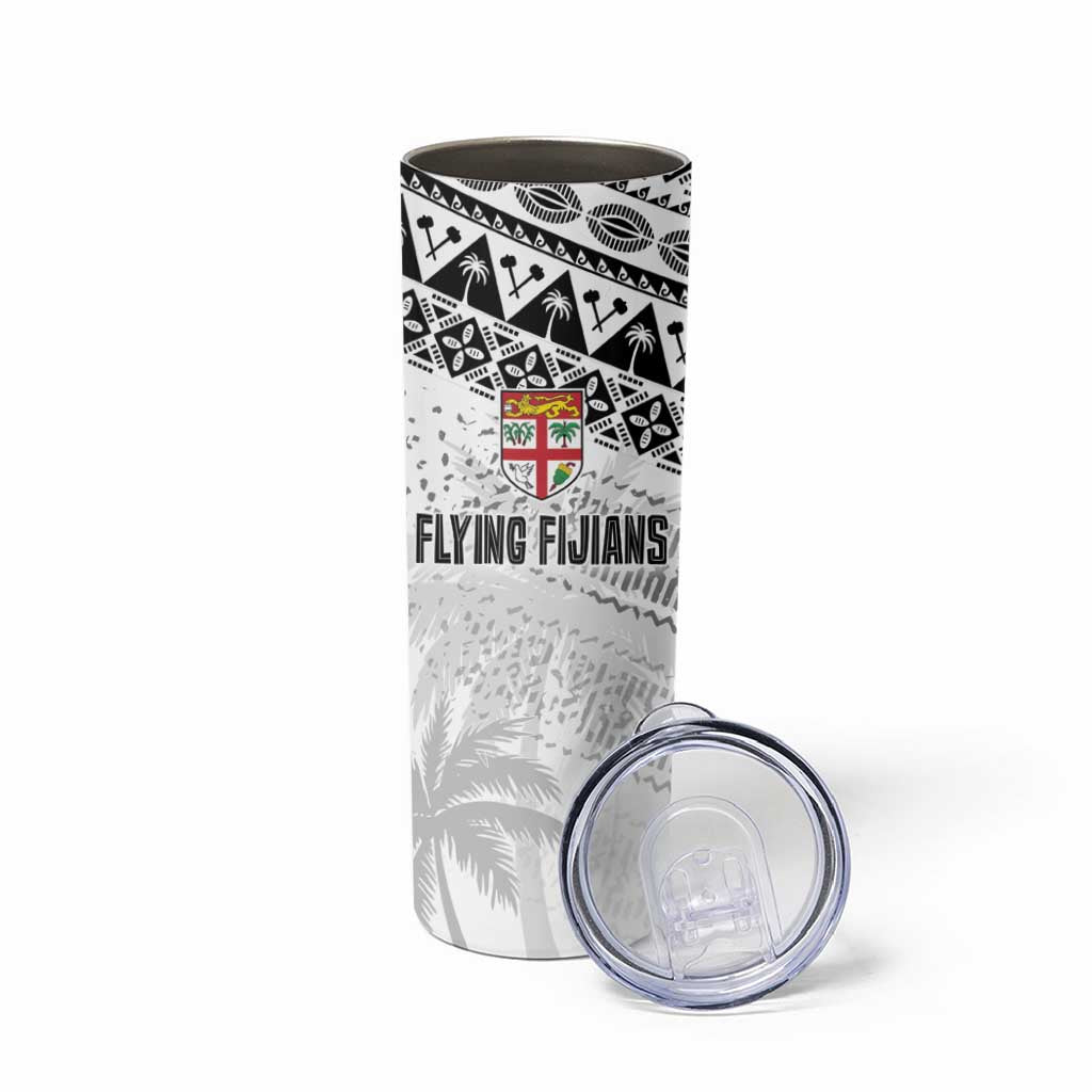 Fiji Rugby Custom Kaiviti Masi Skinny Tumbler Black - Polynesian Pride