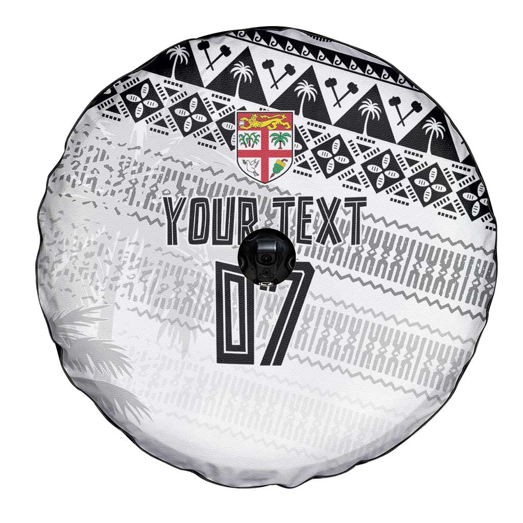 Fiji Rugby Custom Kaiviti Masi Spare Tire Cover Black - Polynesian Pride