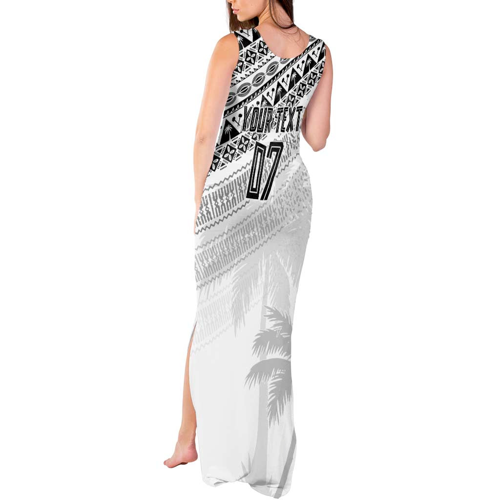 Fiji Rugby Custom Kaiviti Masi Tank Maxi Dress Black - Polynesian Pride