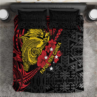 Papua New Guinea 49th Independence Day Bedding Set Motuan Revareva Bird-of-Paradise LT7 Black - Polynesian Pride