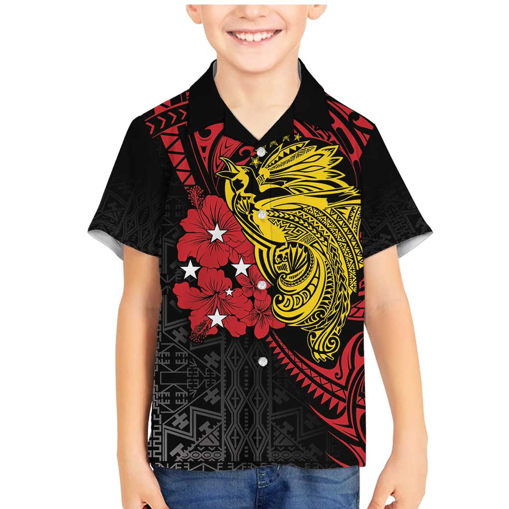 Papua New Guinea 49th Independence Day Family Matching Mermaid Dress and Hawaiian Shirt Motuan Revareva Bird-of-Paradise