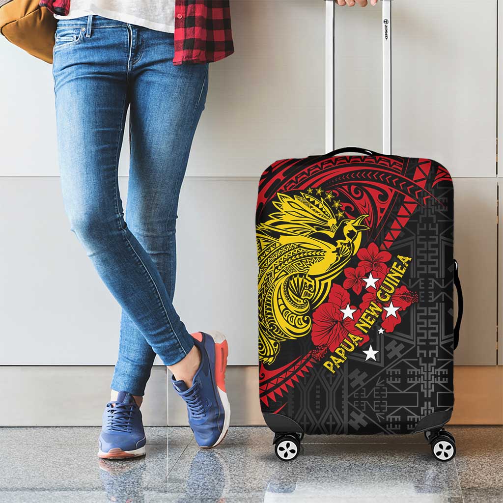 Papua New Guinea 49th Independence Day Luggage Cover Motuan Revareva Bird-of-Paradise