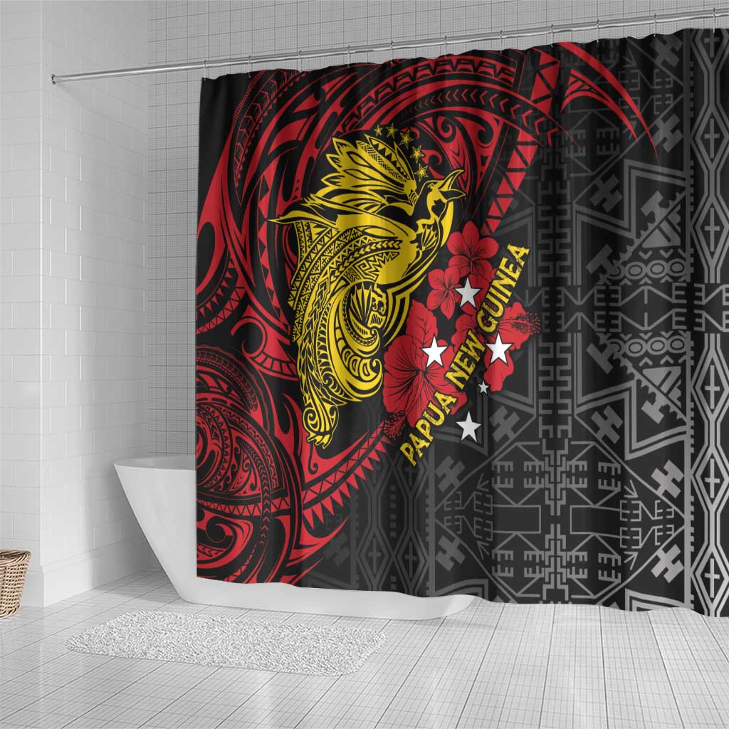 Papua New Guinea 49th Independence Day Shower Curtain Motuan Revareva Bird-of-Paradise