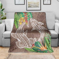 Polynesia Blanket Sharks Duo Tropical Brown