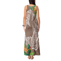 Polynesia Tank Maxi Dress Sharks Duo Tropical Brown